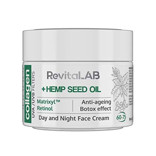 RevitaLAB - Crema hidratante antiarrugas de día y de noche con colágeno enriquecida con ácido hialurónico