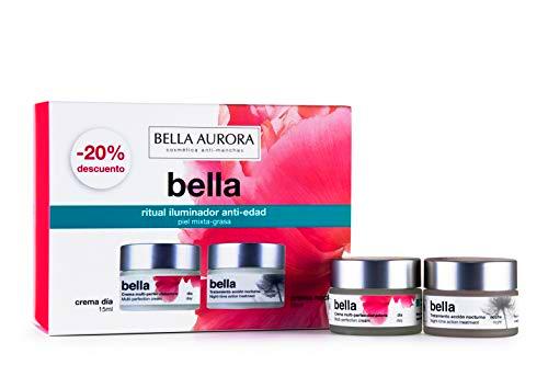 Bella Aurora - Pack Minitallas Crema Bella Día Piel Mixta 15ml + Crema Bella Noche 15ml | Caja de Regalo | Facial Hidratante | Anti-edad | Anti-arrugas