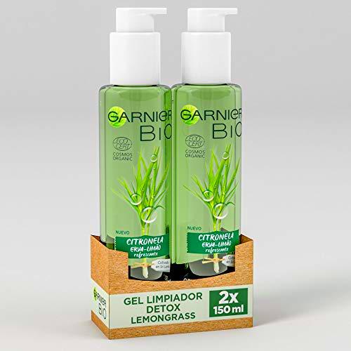 Garnier BIO Gel Limpiador Detox Lemongrass con Agua de Flor de Aciano Ecológica y Glicera