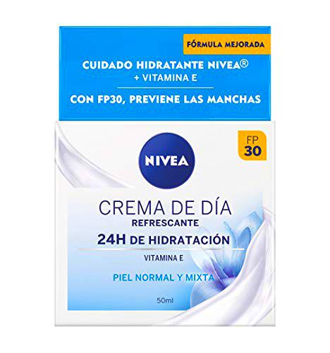 NIVEA Crema de Día Hidratante y Refrescante Piel Normal y Mixta SPF30 50 ml