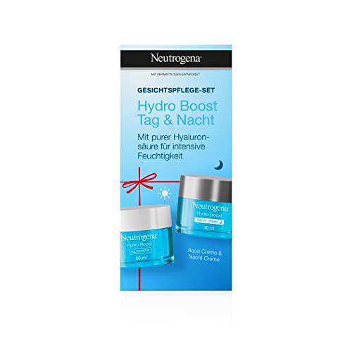 Neutrogena Hydro Boost - Set de cuidado facial de día y noche con crema Aqua (50 ml) y crema de noche (50 ml)
