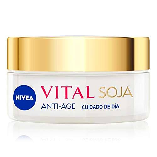 NIVEA VITAL Multi Active Soja Crema de Día, crema antiarrugas para piel madura