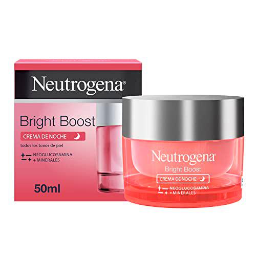 Neutrogena Bright Boost Crema Gel de Noche, Hidratante Facial con Neoglucosamina, 50 ml