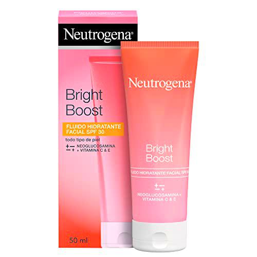 Neutrogena Bright Boost Gel Hidratante Fluído, Protección Facial SPF 30, 50 ml