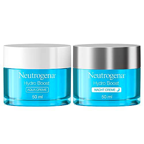 Neutrogena Hydro Boost Día y Noche Cuidado Facial Set con Crema Aqua (50 ml) y Crema Noche (50 ml)