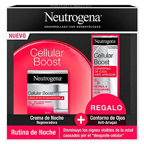 Neutrogena Cellular Boost Antiedad Rutina de Noche con Crema de Noche Regeneradora y Contorno de Ojos