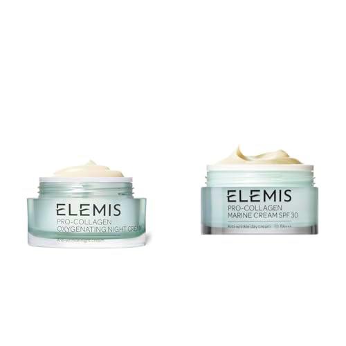 ELEMIS Pro-Collagen Oxygenating Night Cream, crema de noche antiarrugas 50 ml + Crema Pro-Collagen Marine con factor de protección solar (FPS) 30