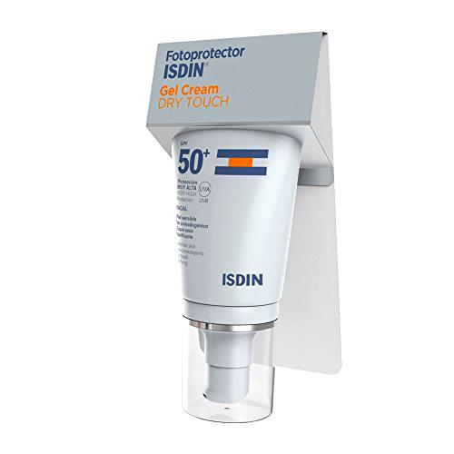 Fotoprotector ISDIN Gel Cream Dry Touch SPF 50+ - Protector solar facial con toque seco y mate, 50 ml