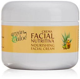 Argan-Aloe 70100 - Crema facial nutritiva con aloe y argán, 100 ml