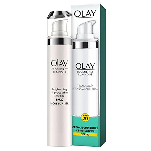 Olay Regenerist Luminous Hidratante con SPF20, Hidratante con protección solar y niacinamida, 50 ml