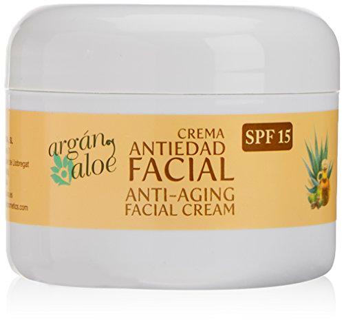 Argan-Aloe 70080 - Crema facial antiedad con aloe y argán, 100 ml