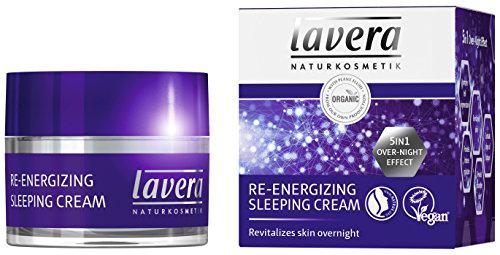 Lavera crema de dormir re-energizing-5 in1 over-night-effect-Antienvejecimiento Crema hidratante Crema de Noche-Vegan Orgánica Cuidado de la piel Set Natural &amp; innovador cosméticos Set 50 ml