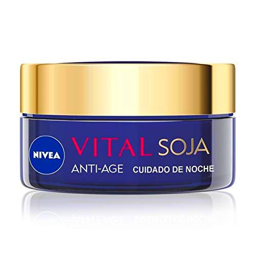 NIVEA VITAL Multi Active Soja Crema de Noche, antiarrugas para piel madura