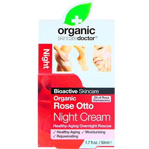 Dr. Organic Crema De Noche Rosa De Damasco 50Ml. 1 Unidad 300 g