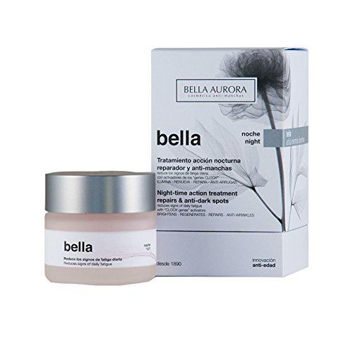 Bella Aurora Bella Crema Facial Noche Anti-Arrugas y Anti-Edad para Mujer Tratamiento Reparador Anti-Manchas de acción Nocturna