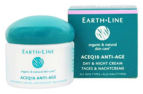 Earth Line Crema de día y noche, aceq10 anti edad 50 ml