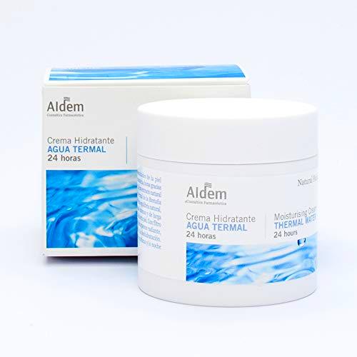 Aldem Crema Hidratante Facial Mujer Piel Seca de Día y Noche Hidratación Agua Termal 24 Horas con Manteca de Karité sin Parabenes, 50 ml