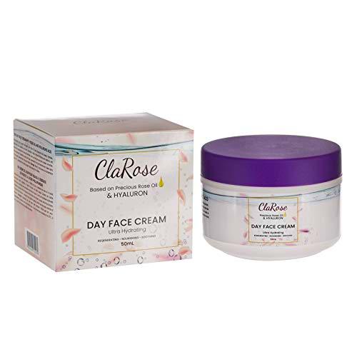 ClaRose Hyaluronic acid Anti-ageing Face Cream with 100% Natural Rose oil; 50ml