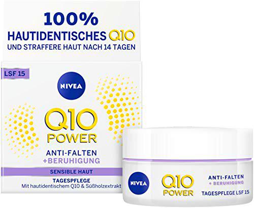 NIVEA Q10 Power - Crema de día antiarrugas y sensibilidad reducida para una piel más lisa y joven