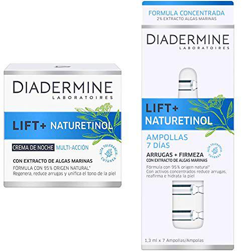 Diadermine - Pack Crema de noche Naturetinol 50ml + Ampollas Naturetiniol 7 días