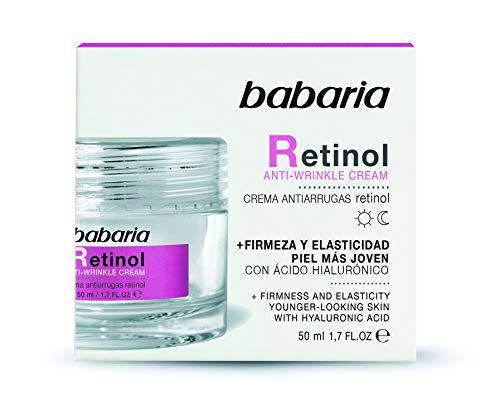 BABARIA Crema Facial Antiarrugas Mujer Retinol y Acido Hialuronico