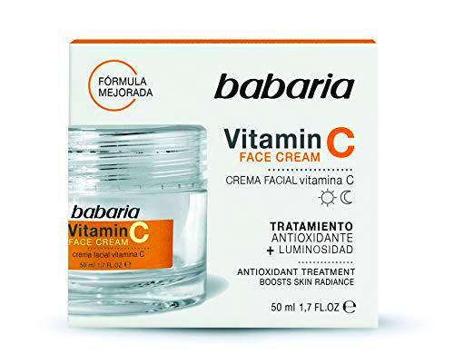 BABARIA Crema facial mujer con Vitamina C, 50 ml