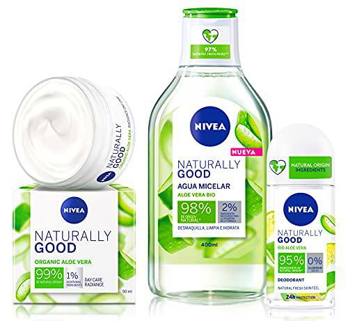 NIVEA crema día + Agua micelar + Good Desodorante con Aloe Vera Bio