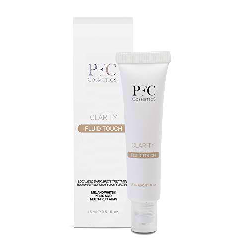 PFC Cosmetics - Crema Facial Anti manchas de Acción Local Clarity Fluid Touch 15ml con Melan’owhite® Multifrutas Vitamina C+ Complex Ácido Glycólico y Ácido Kojico para el Cuidado de la Cara y Piel.