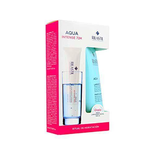 Rilastil - Pack Facial Hidratante con Crema Aqua Intense 72h (40 ml) y Gel Limpiador (200 ml)