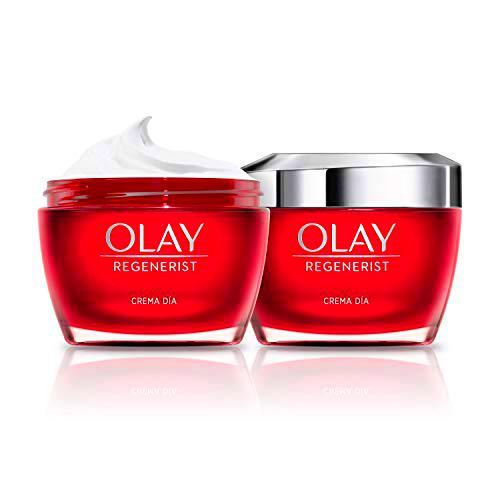 Olay Regenerist Crema Facial De Día, Pack x 2 Uds, Fórmula Con Ácido Hialurónico