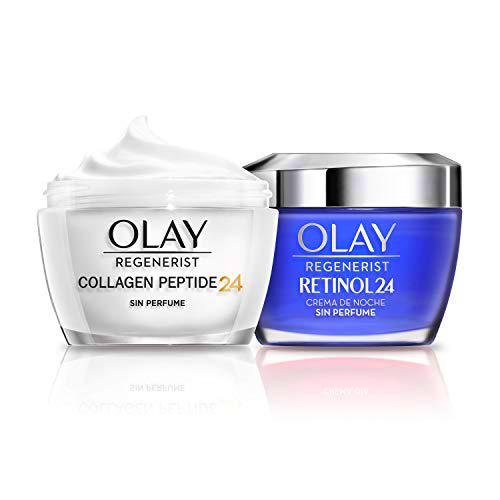 Olay Regenerist Retinol 24 Crema Hidratante de Noche con Retinol y Olay Regenerist Collagen Peptide24 Crema De Día Sin Perfume