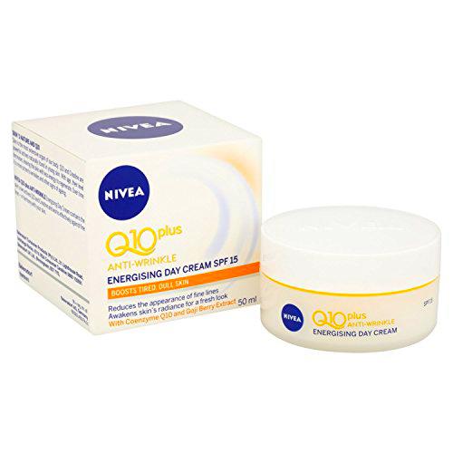 Nivea Q10 Plus Anti-Wrinkle - Crema energizante de día para cara SPF 15, 50 ml