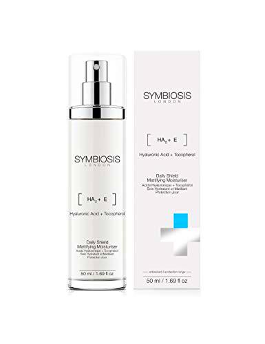 SYMBIOSIS LONDON | [ Ácido Hialurónico + Tocoferol ] Crema Matificante y Protectora Diaria | 1x50mL