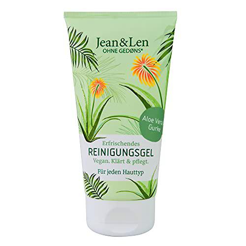 Jean &amp; Len Gel limpiador refrescante de aloe vera y pepino, 150 ml