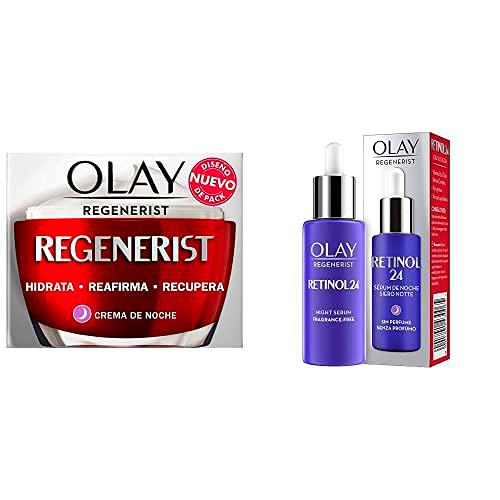 Olay Regenerist Crema Facial De Noche, Fórmula Con Vitamina B3 Y Niacinamida + Sérum de noche