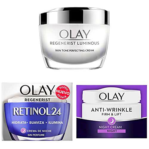 Olay Regenerist Luminous Hidratante + Crema Hidratante De Noche + Crema Reafirmante de Noche