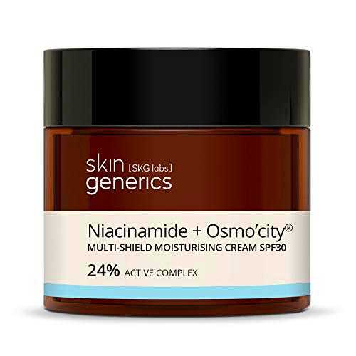 Skin Generics | Crema Facial Hidratante 50 ml | Crema Multi-Protección FPS30 Osmocity | 24% Complejo Activo | Hidratación Profunda Anti-Polución | Crema Facial Mujer | Protección Frente a la Luz Azul