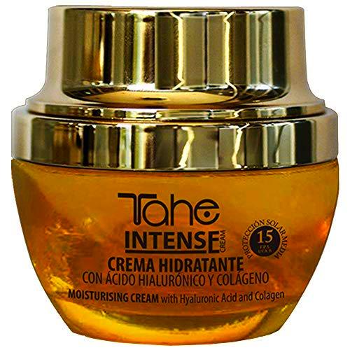 Tahe Intense Crema Facial Hidratante con Protección Solar 15 con Vitamina C y Ácido Hialurónico, 50 ml