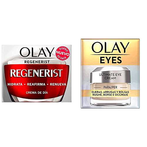 Olay Regenerist Crema Facial De Día + Olay Eyes Ultimate Eye Cream para Ojeras