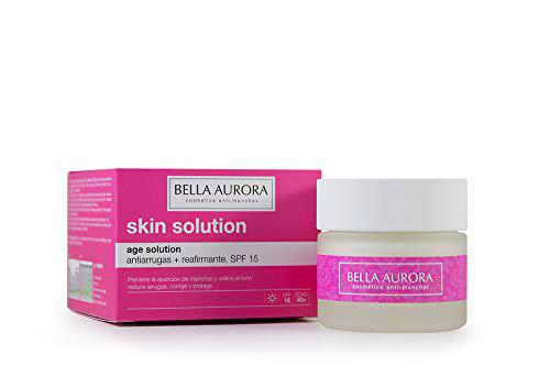 Bella Aurora Crema Facial de Día Hidratante Anti-Arrugas y Reafirmante 40+ Años SPF 15