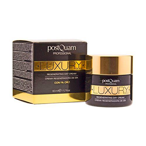 Postquam - Crema Día Luxury Gold | Crema Hidratante con Acido Hialuronico y Oro Coloidal