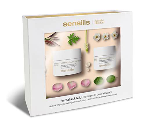 Sensilis Eternalist Age - Pack con Crema de Día Antiglicación (50ml) y Collagen Booster y Contorno de Ojos Revitalizante y Antiarrugas (20ml) con Vitamina E y Collagen Booster