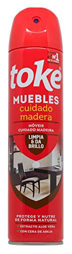 TOKE |Muebles | Cuidado Madera| Limpia y Da Brillo |Contiene Extracto de Aloe Vera |No Engrasa | Protege y Nutre de Forma Natural |A Base de Cera de Abeja | Contenido: 400 ml