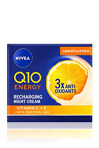 Q10 Energy Recharging Face Night Cream (50ml), crema de noche energizante para mujeres