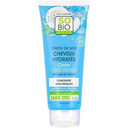 SO'BIO ÉTIC Crème Soin Cheveux Hydratés Coco &amp; Acide Hyaluronique