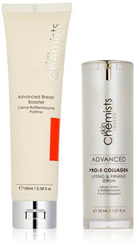 skinChemists Bundle - Serum reafirmante avanzado de colágeno Pro-5 y reafirmante de busto avanzado, 100 ml