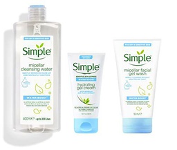 SIMPLE PACK AGUA MICELAR 400 ML + CREMA DÍA 50 ML + JABON FACIAL GRATIS