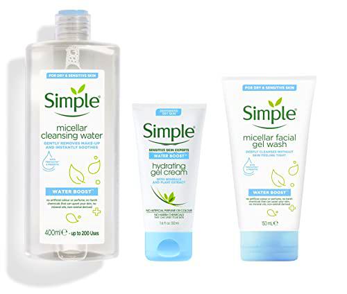 SIMPLE PACK AGUA MICELAR 400 ML + CREMA DÍA 50 ML + JABON FACIAL GRATIS