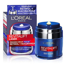 L'oreal Paris Pressed Cream Noche de Revitalift Laser con Retinol y Niacidamida Formato Monodosis, 50ml