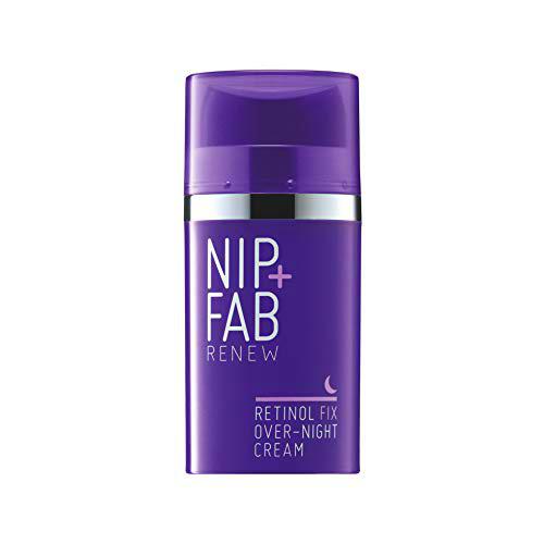 Nip + Fab Retinol Fix Overnight 0.1% Retinol Cream | Crema De Noche Con Retinol | Crema De Hiperpigmentación | Crema Anti-Arrugas | Ácido Hialurónico | 50 ml